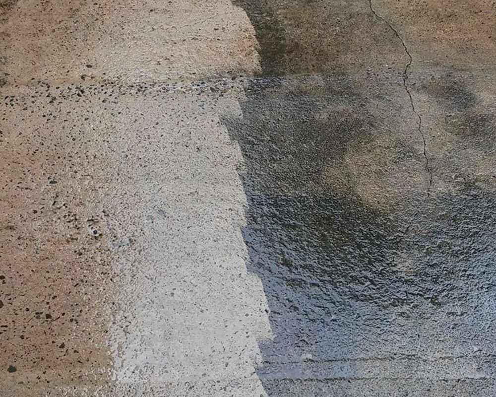 Before and After Floor Cleaning – Waynesville, NC – All American Pressure Washing