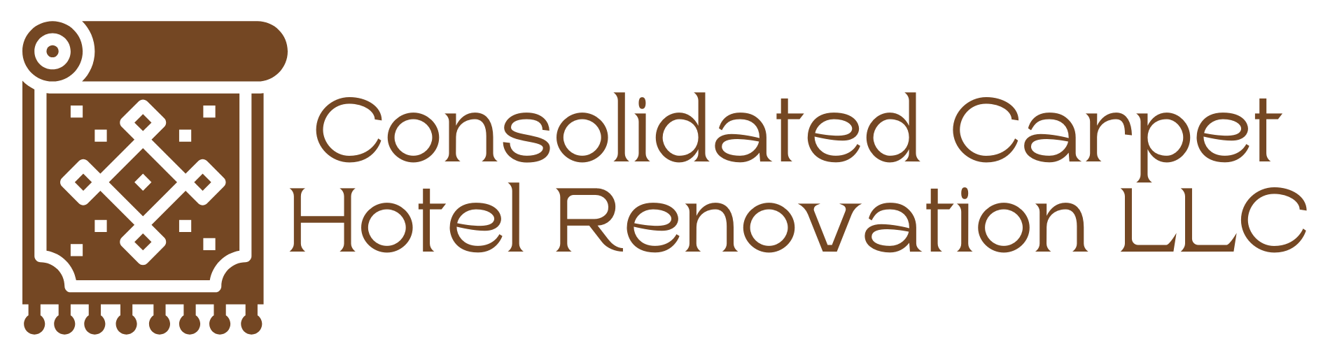 A logo for consolidated carpet hotel renovation llc