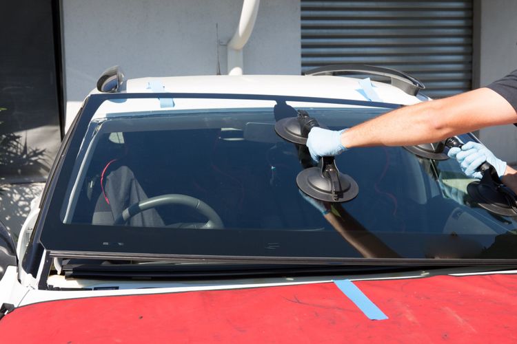 Worker Replacing the Windscreen — Ballarat, VIC — Ballarat Auto Glass