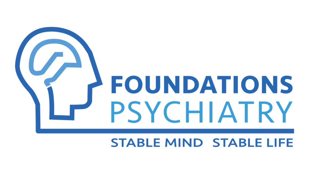 The logo for foundations psychiatry stable mind stable life