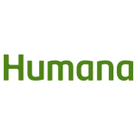 The humana logo is green and white on a white background.