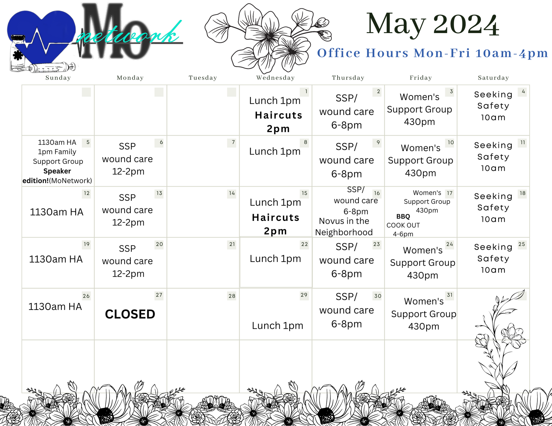 April MoNetwork Calendar