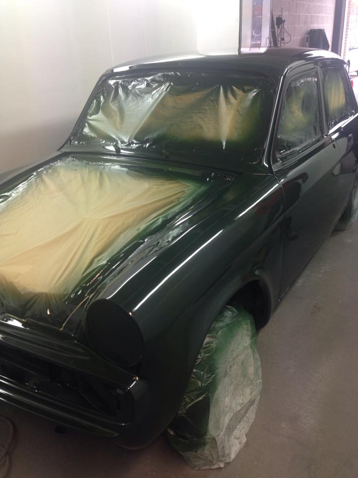 car with body damage repaired