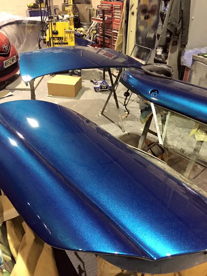 car with body damage repaired