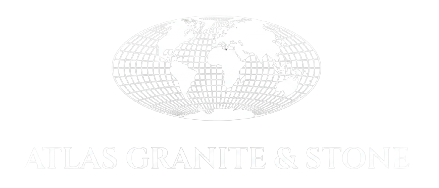 Atlas Granite & Stone logo with a globe and text.