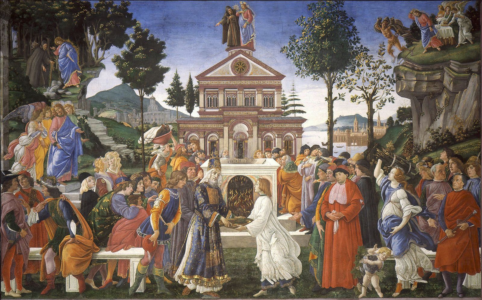 The Three Temptations of Christ This is a painting by Sandro Botticelli titled ‘The Three Temptations of Christ’ (1481-82)