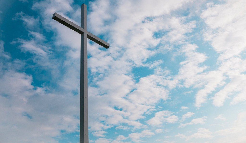 Crucifix sky background