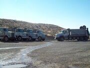 Truck tipping gravel — gravel in Wapato, WA