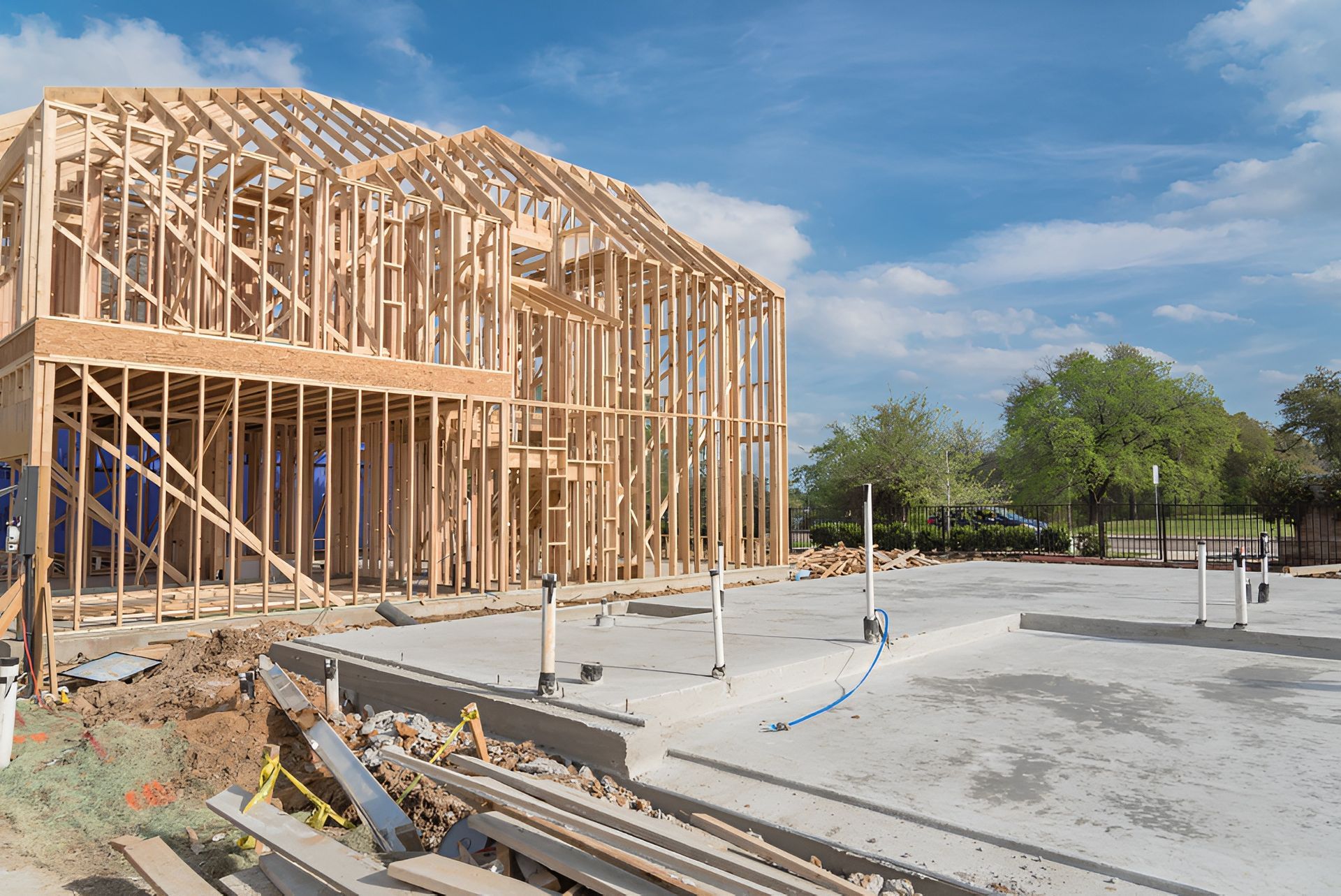 Wooden Frame of a House Under Construction — Brayden Stewart Building In Tuncurry, NSW