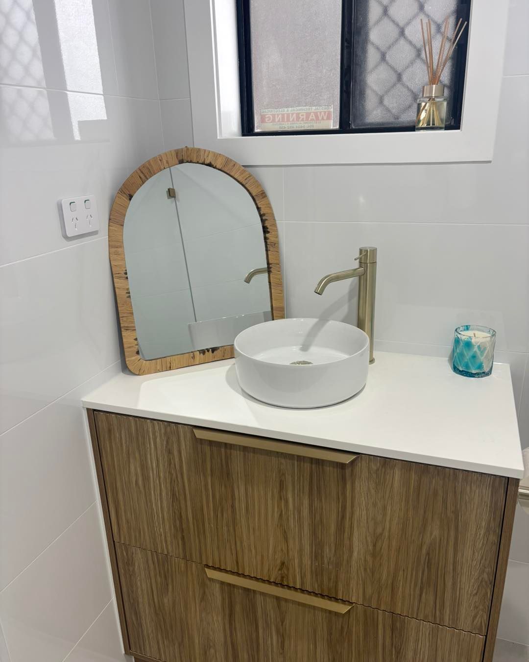 Bathroom Vanity With a Round Sink — Brayden Stewart Building In Tuncurry, NSW