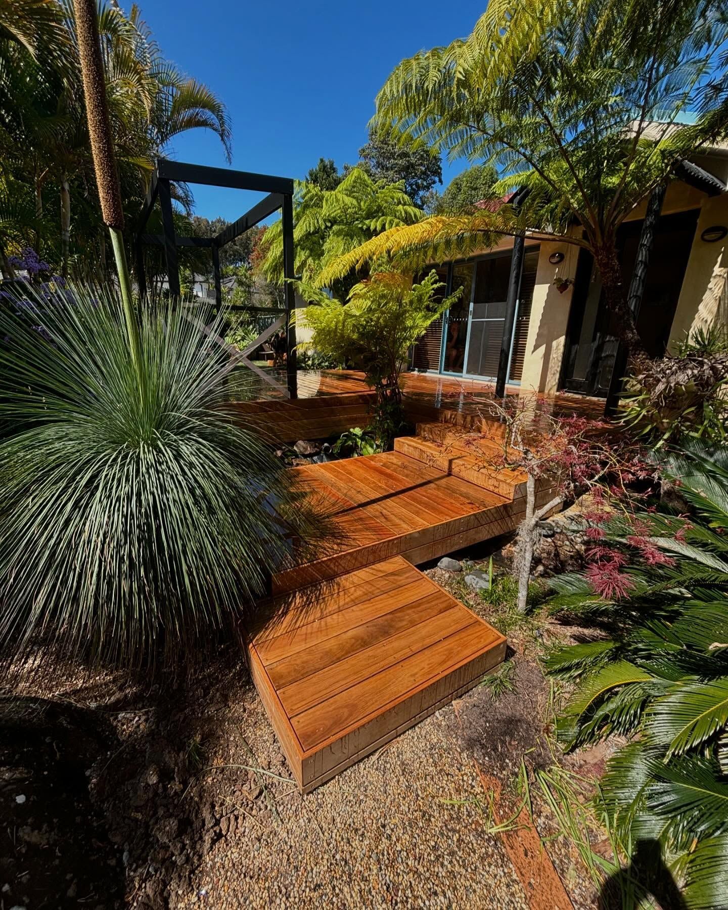 Wooden Walkway in Garden, Leading to a House — Brayden Stewart Building In Tuncurry, NSW