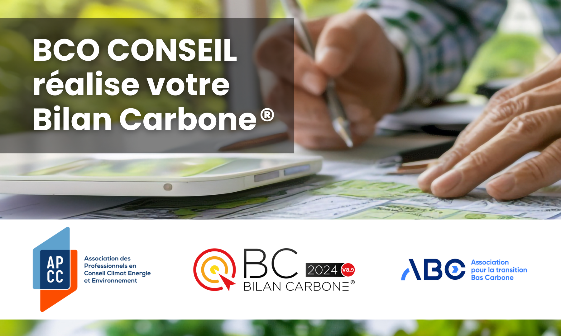 BCO CONSEIL réalise votre Bilan Carbone, Membre de l'APCC et de l'ABC