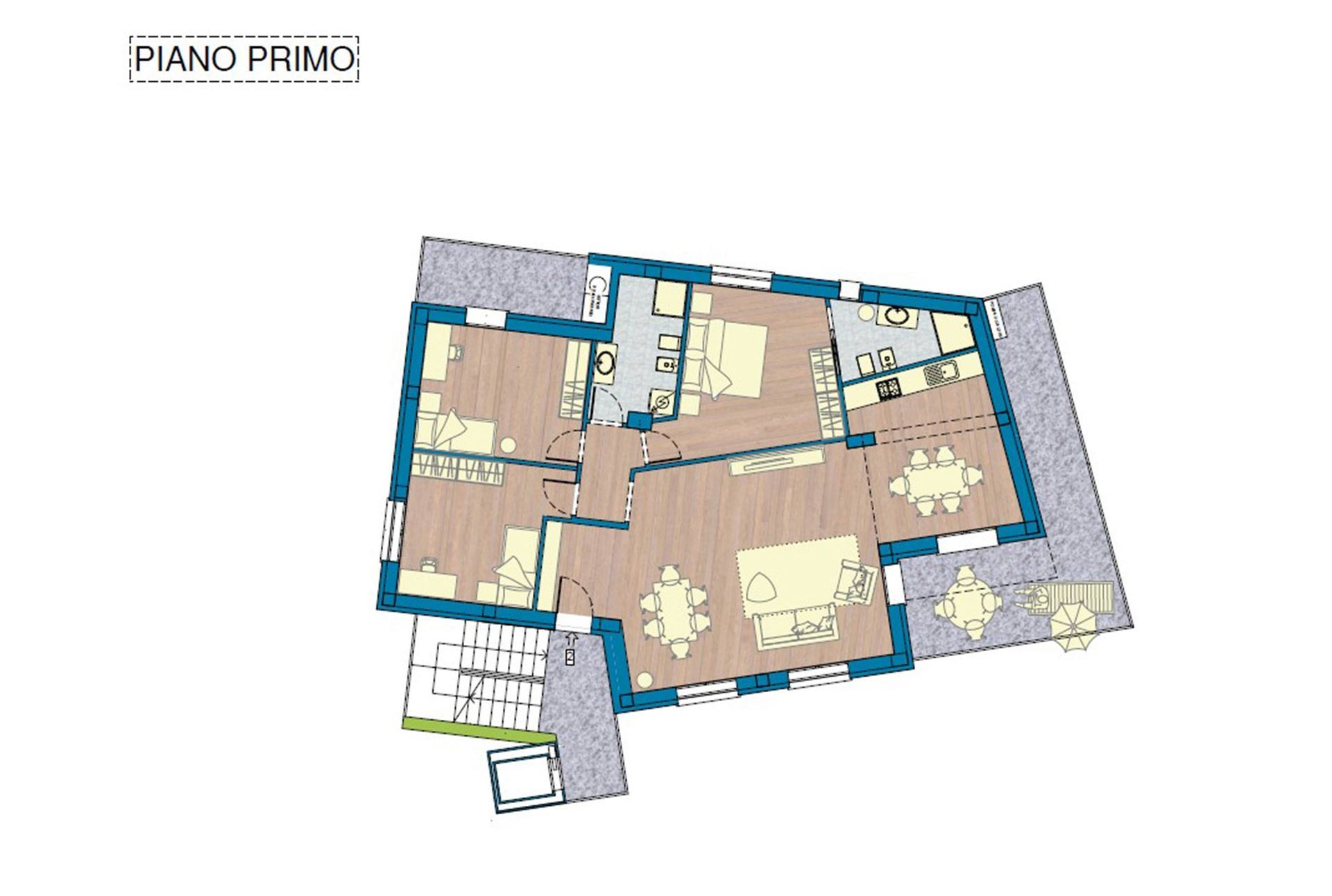 Planimetria delle abitazioni in Via Lelli a Bologna di CS COSTRUZIONI