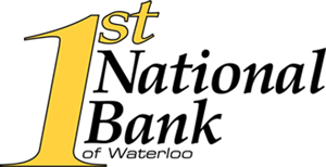 A logo for the first national bank of waterloo