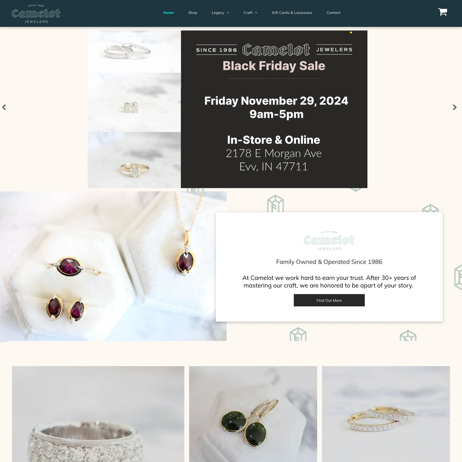 A website called food made with love in the heart of downtown red bud