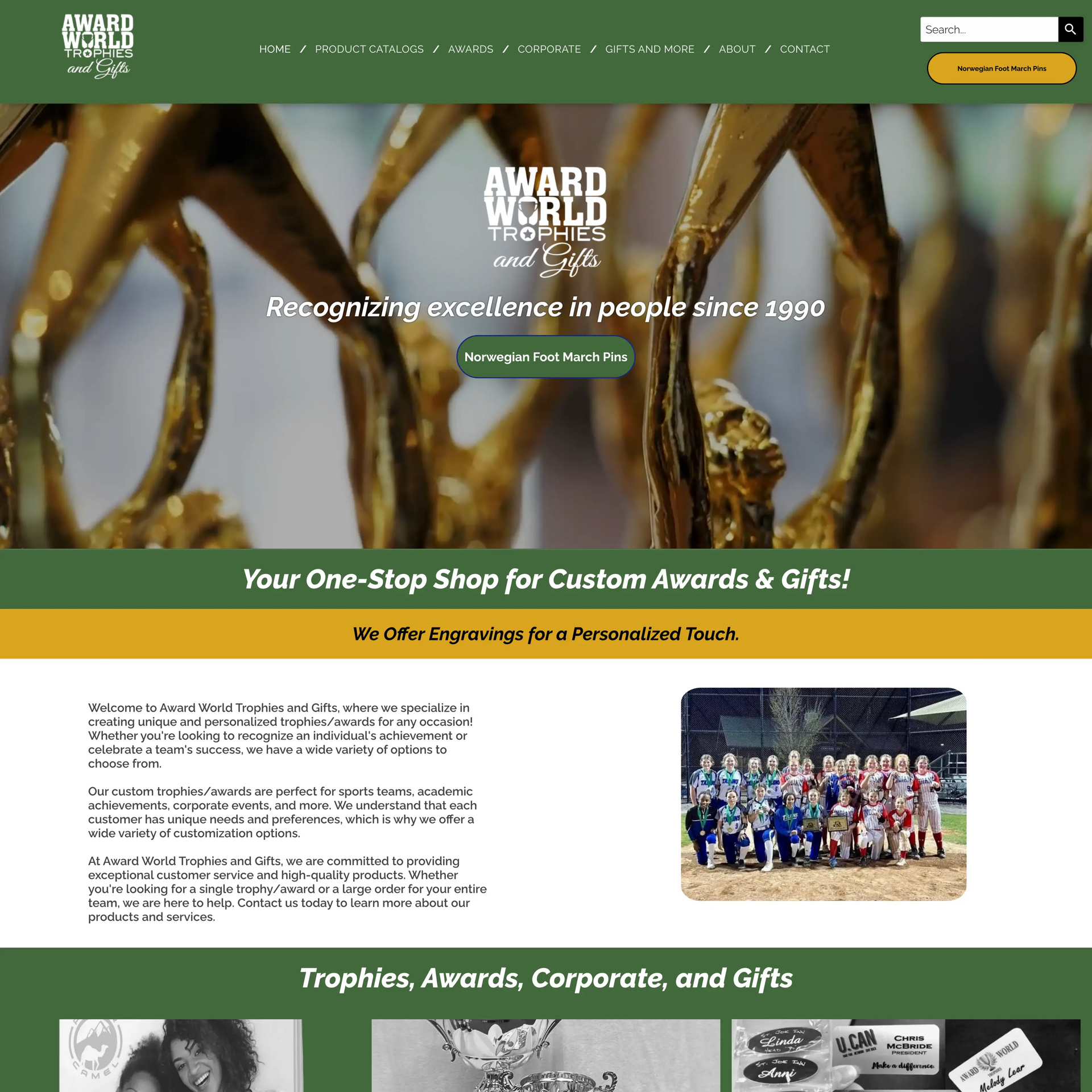 The website for porter 's fried chicken shows a picture of fried chicken and french fries.