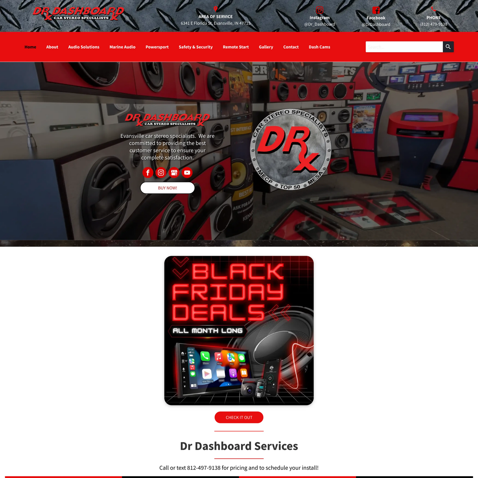 A screenshot of the website for the global quesadilla company.