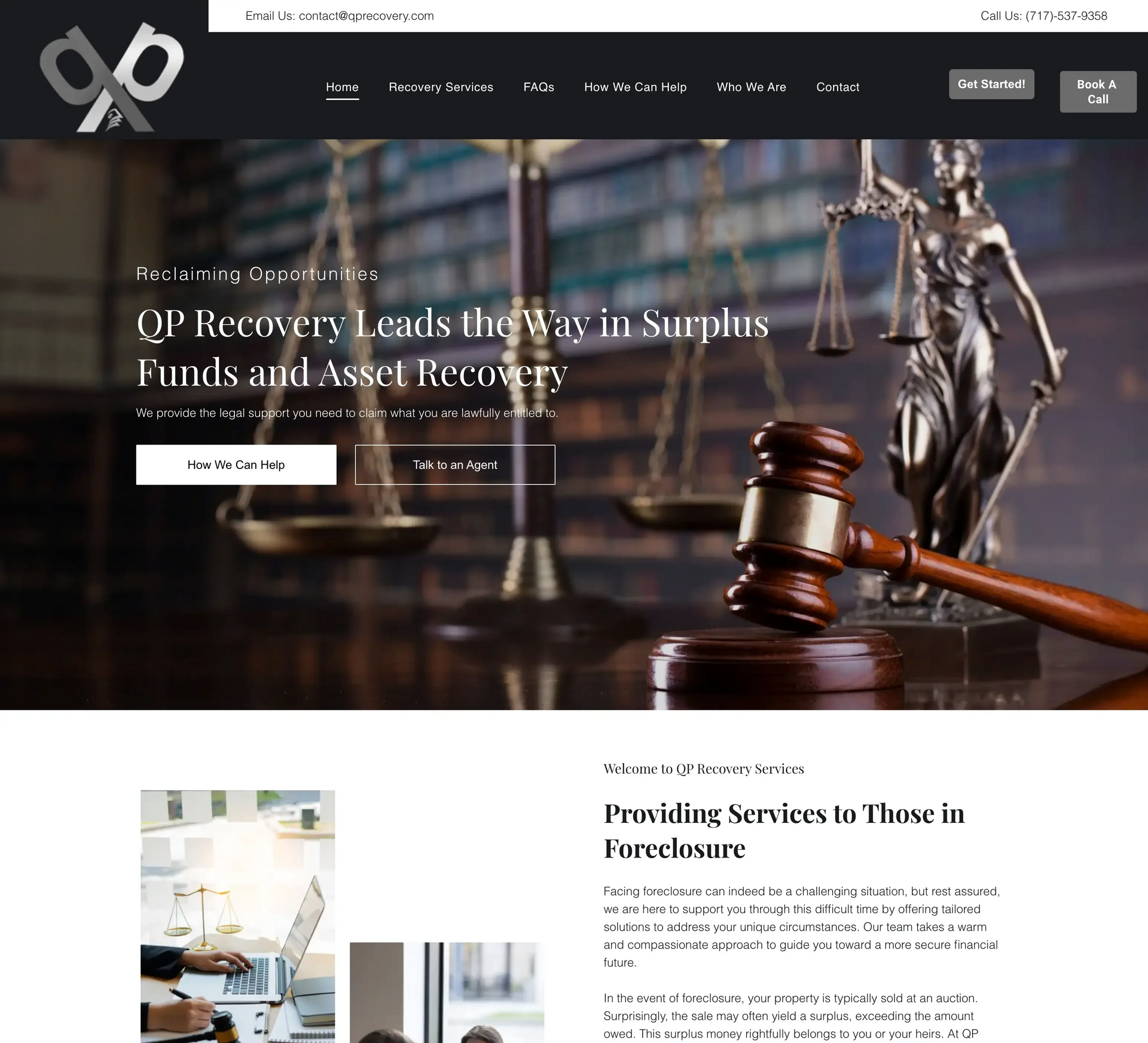 The website for porter 's fried chicken shows a picture of fried chicken and french fries.