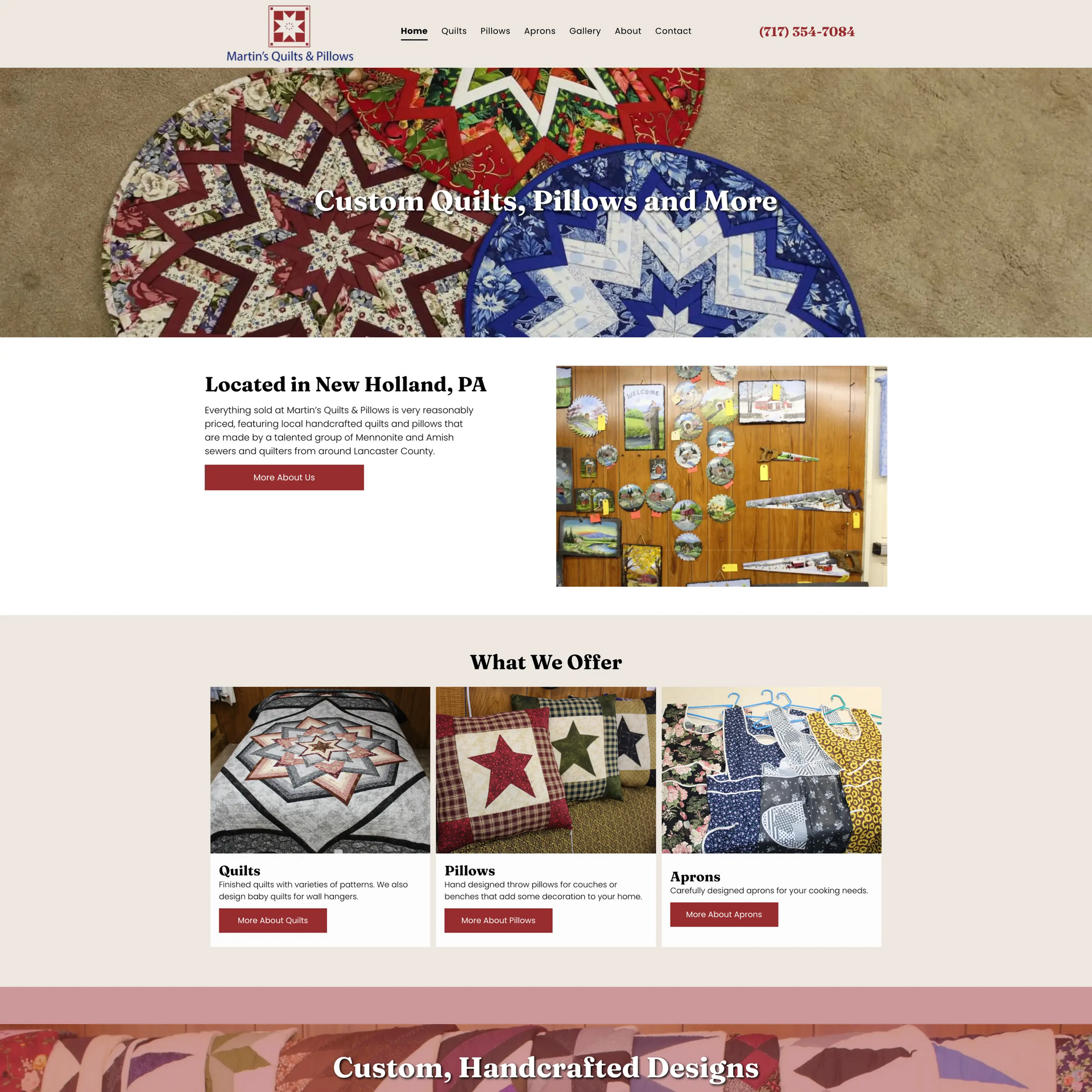 The website for porter 's fried chicken shows a picture of fried chicken and french fries.