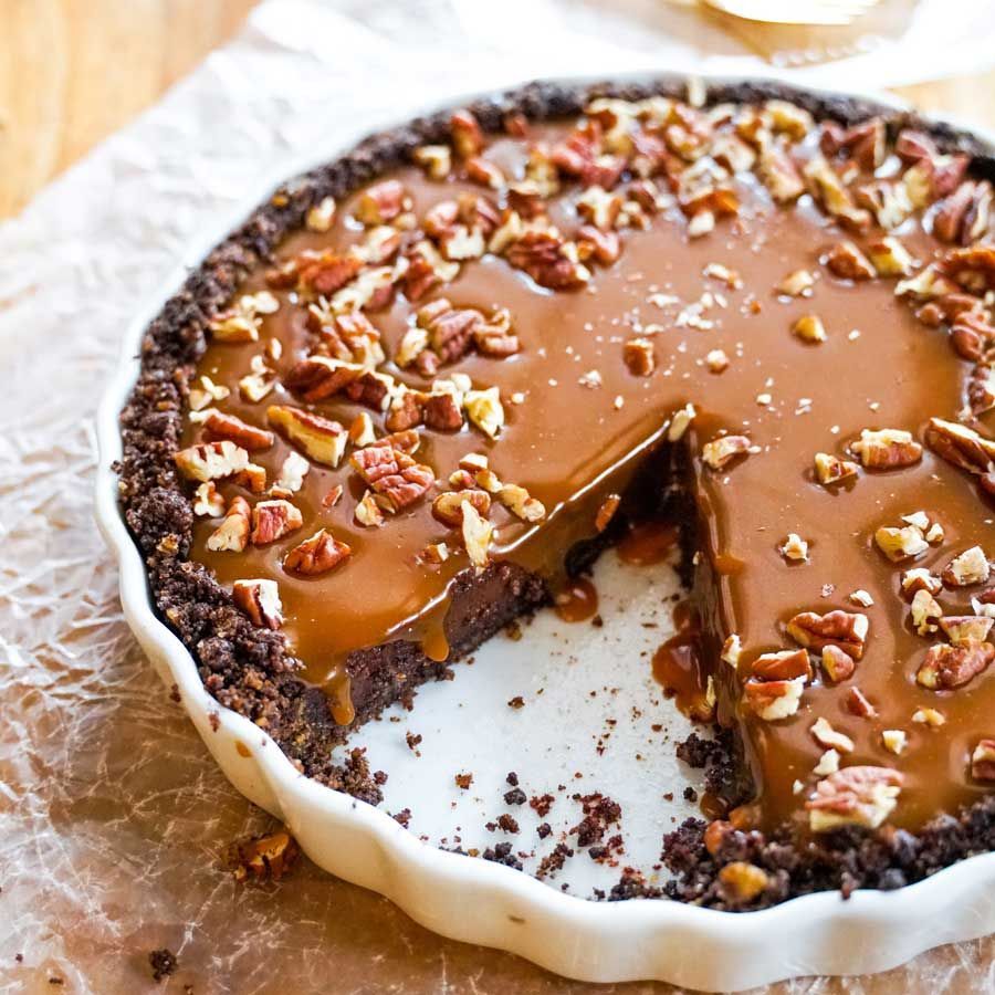 A pie with a slice taken out of it