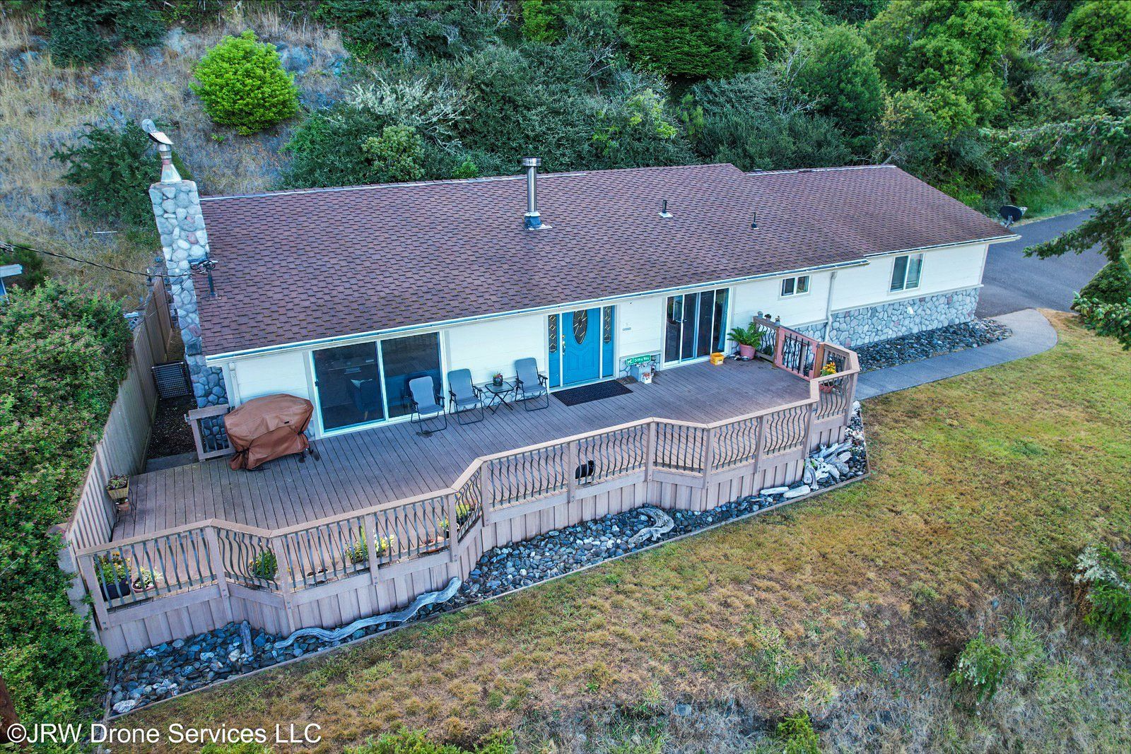 White House With Red Roof — Gold Beach, OR — JRW Drone Services LLC