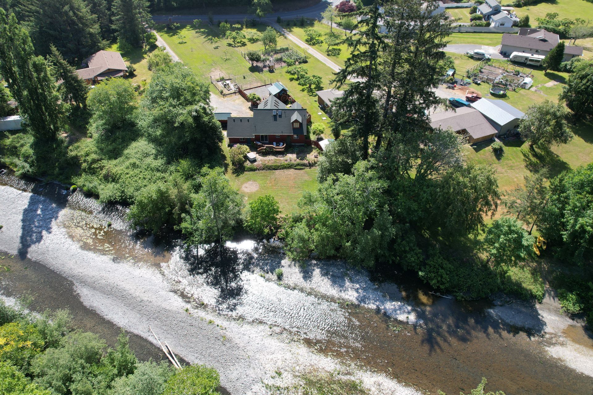 Top View House Shot By Drone — Gold Beach, OR — JRW Drone Services LLC