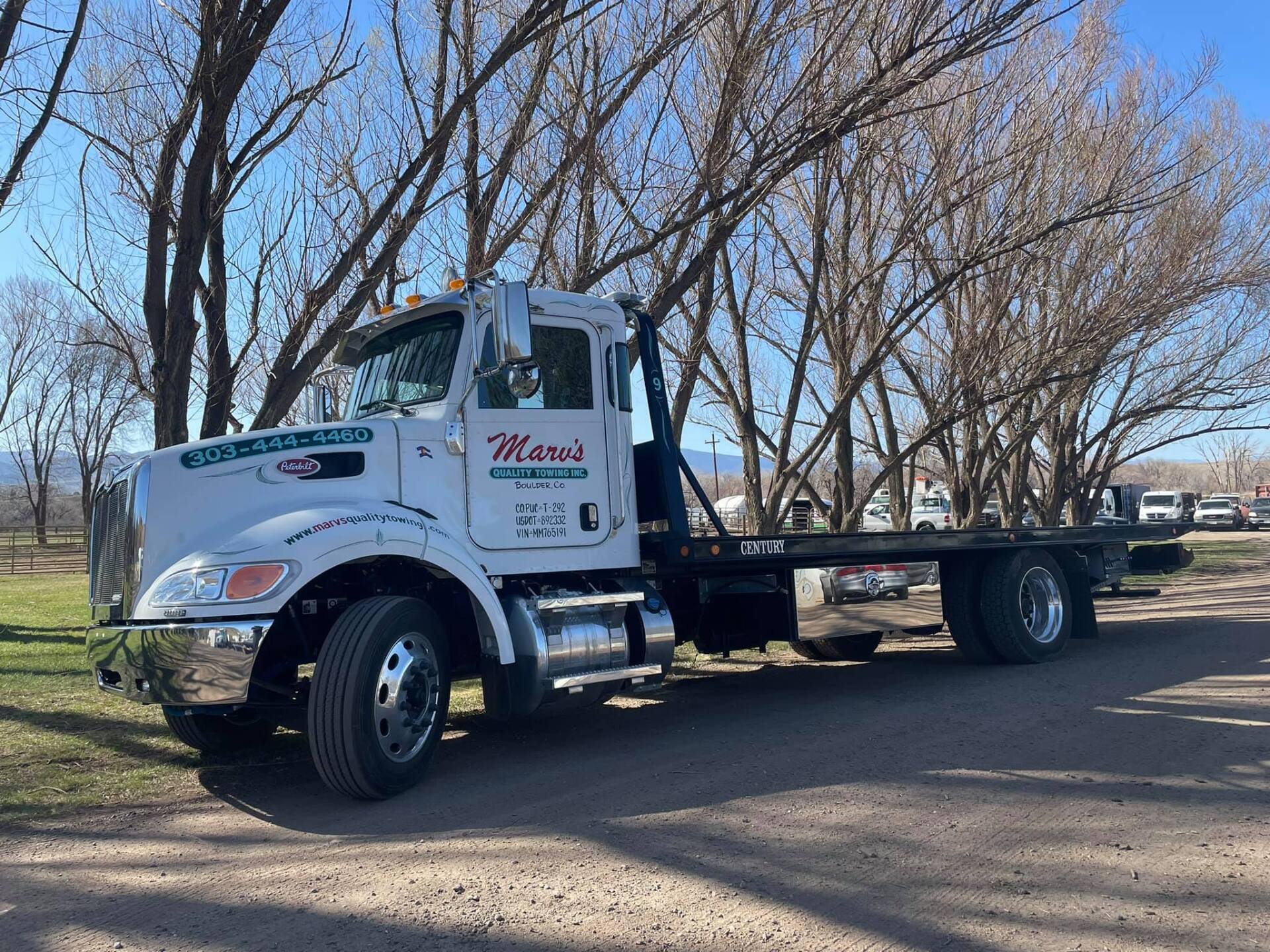 Flatbed Tow Truck — Boulder, CO — Marv’s Quality Towing Inc