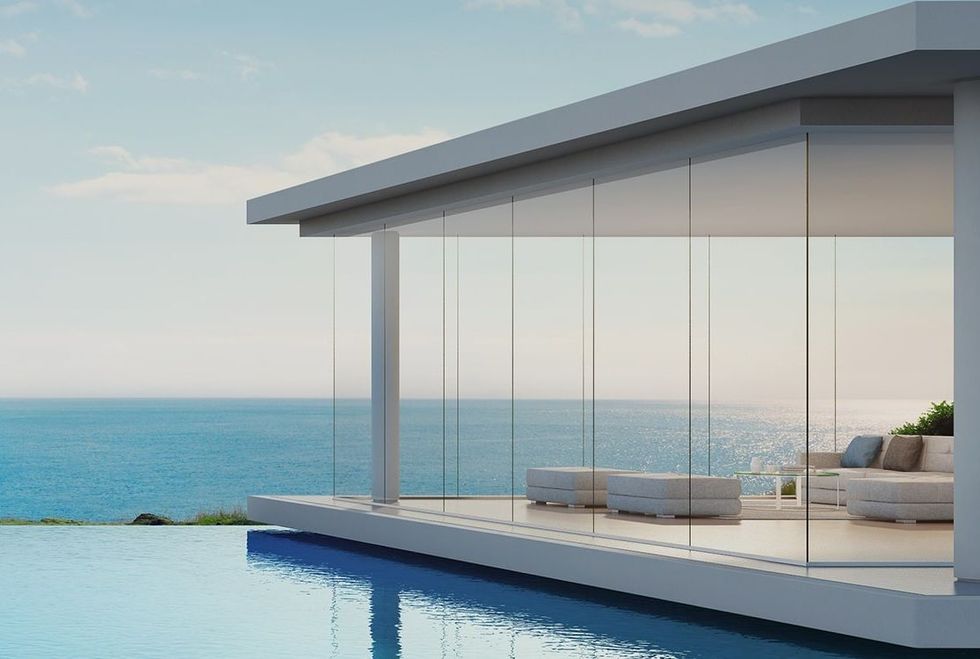 pergola con vetrata