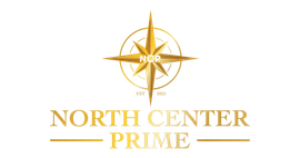 The north center prime logo has a compass on it.