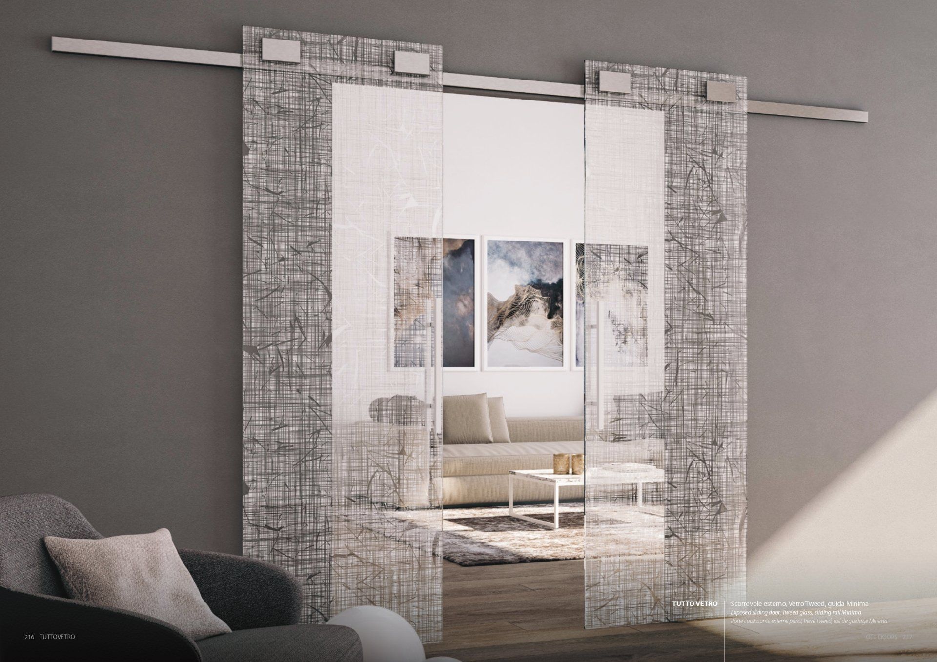 porte da interno in vetro decorato Fea Trade Pistoia