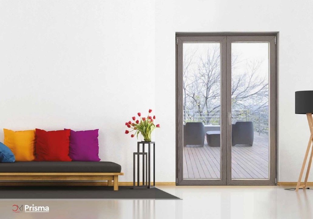 Soggiorno con doppie porte grigie Fea Trade Pistoia