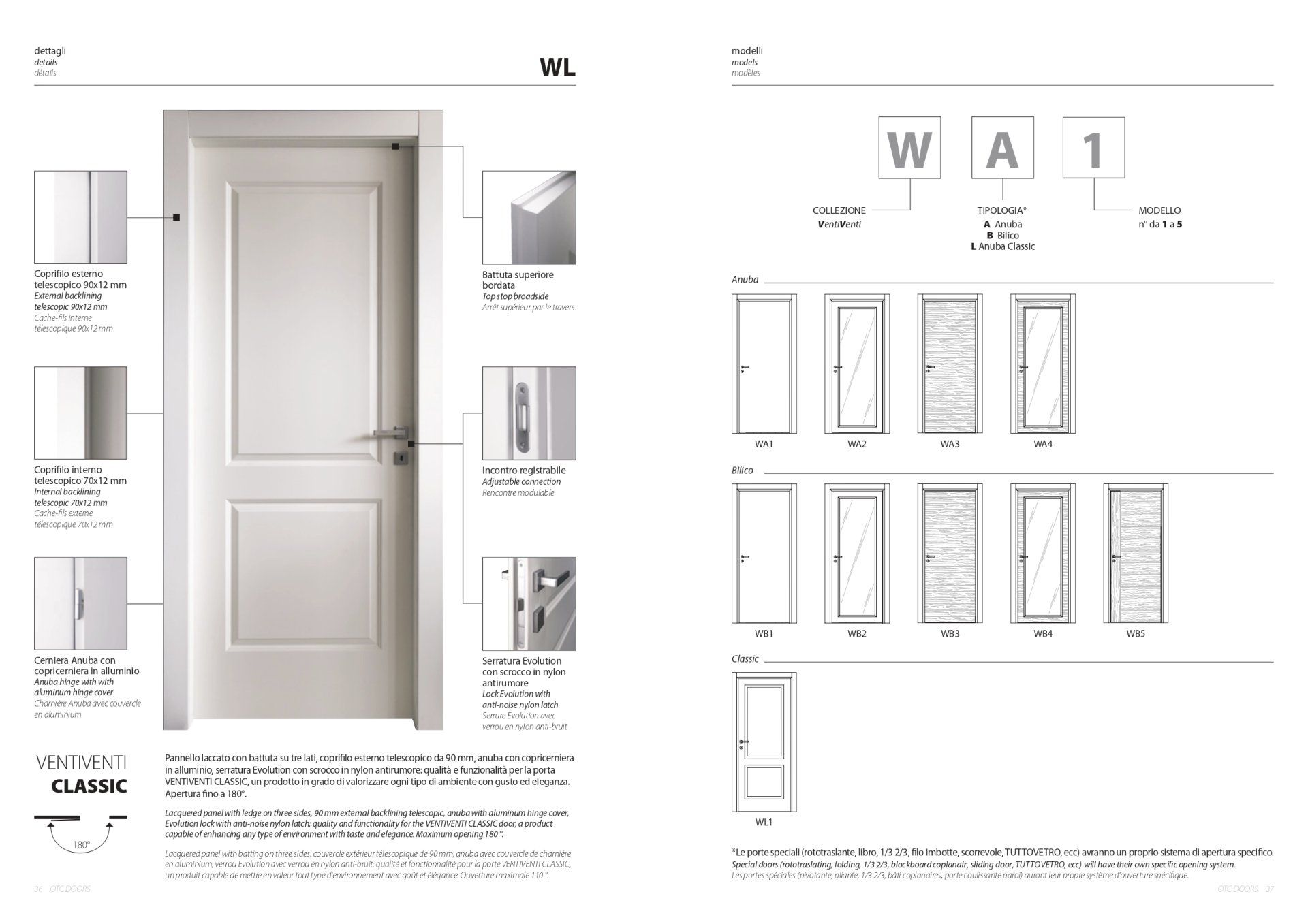 soluzioni su misura porte da interno a battente Fea Trade Pistoia
