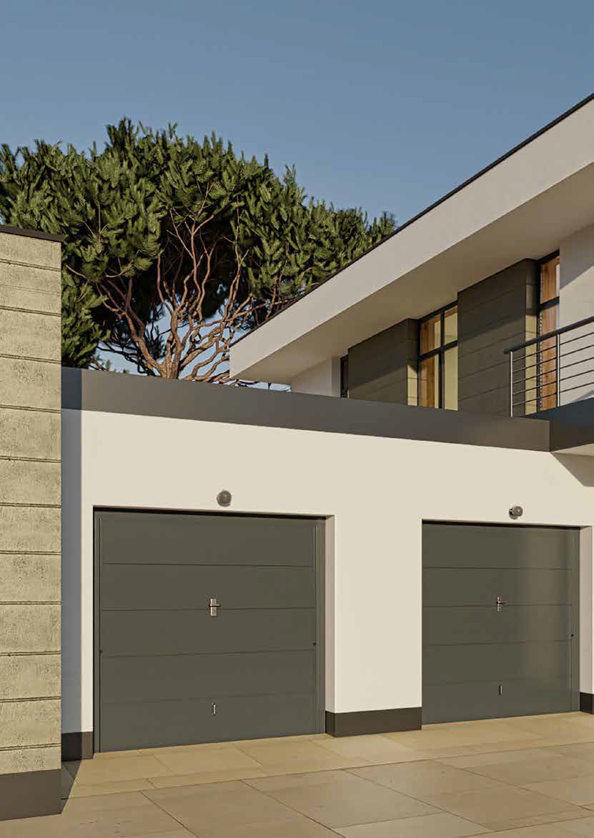 porte da garage in acciaio grigio scuro Fea Trade Pistoia