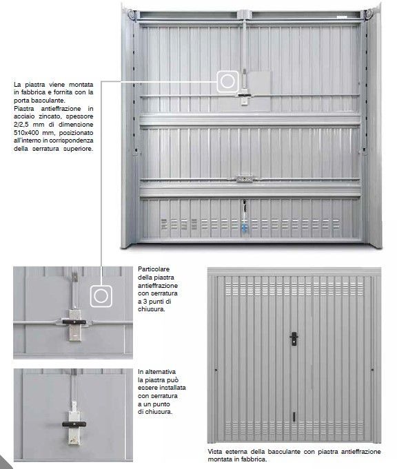 sicurezza porte da garage in acciaio Fea Trade Pistoia