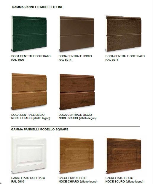 colorazioni porte da garage basculanti sandwich Fea Trade Pistoia