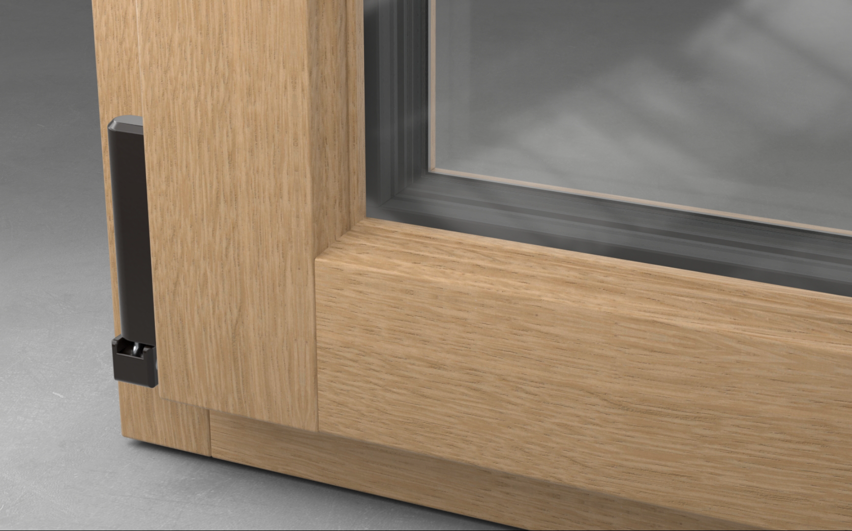 dettaglio infisso in legno Fea Trade Pistoia