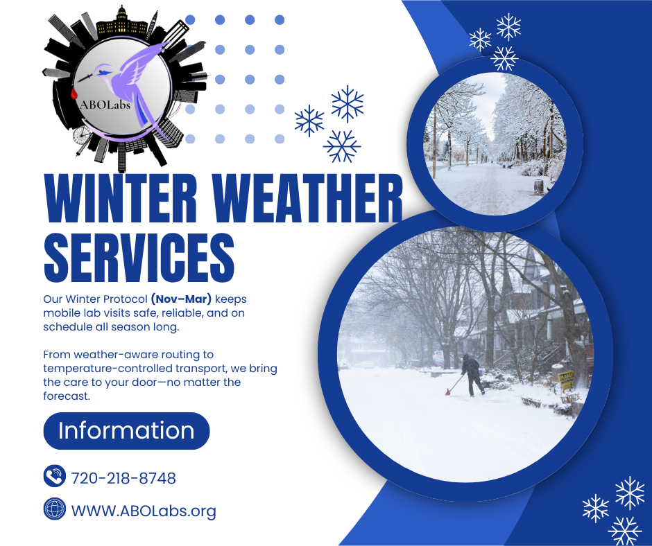 Learn why lab visits become more difficult during Colorado winters