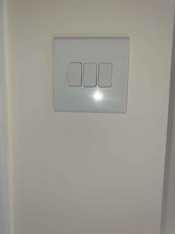 Three Gang Light Switch installed by 786 electricals