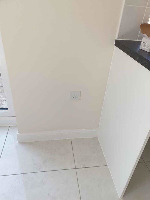 single socket installed professionally by electrical contractors