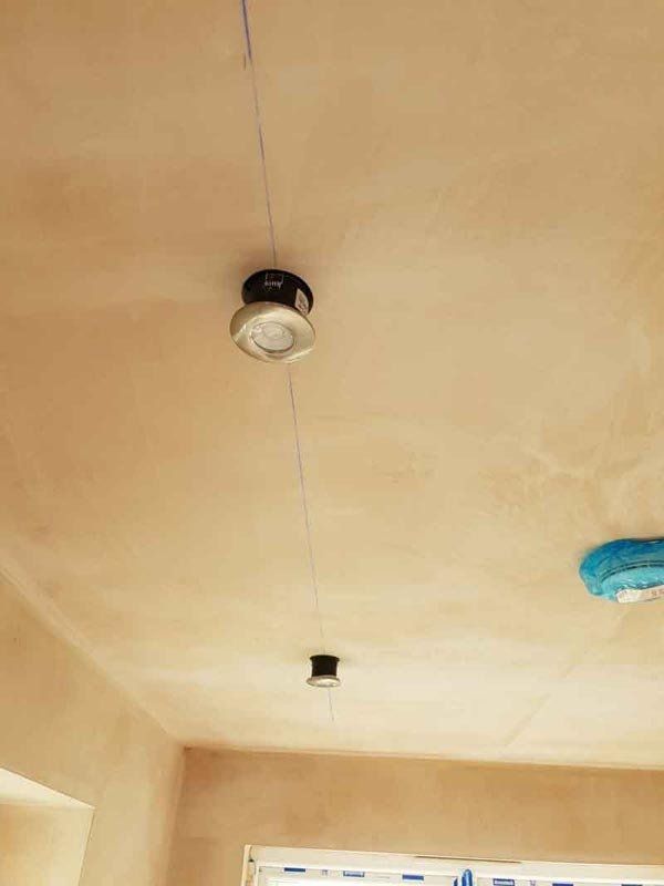 ceiling light  installation in progress