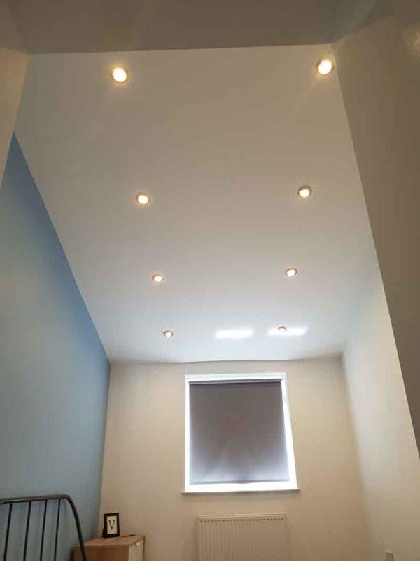 GU 10 Spotlight's with LED lamps professionally fitted by electrical contractors in Leicester