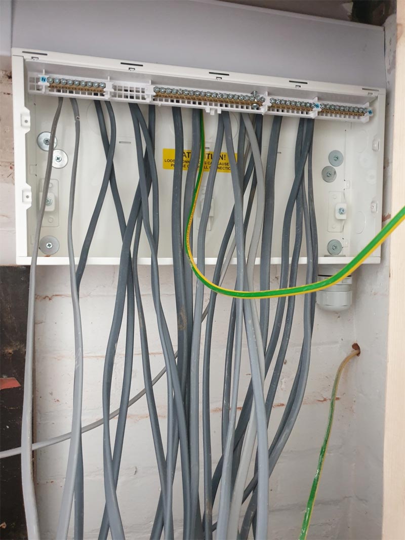 Consumer Unit Cable Positions