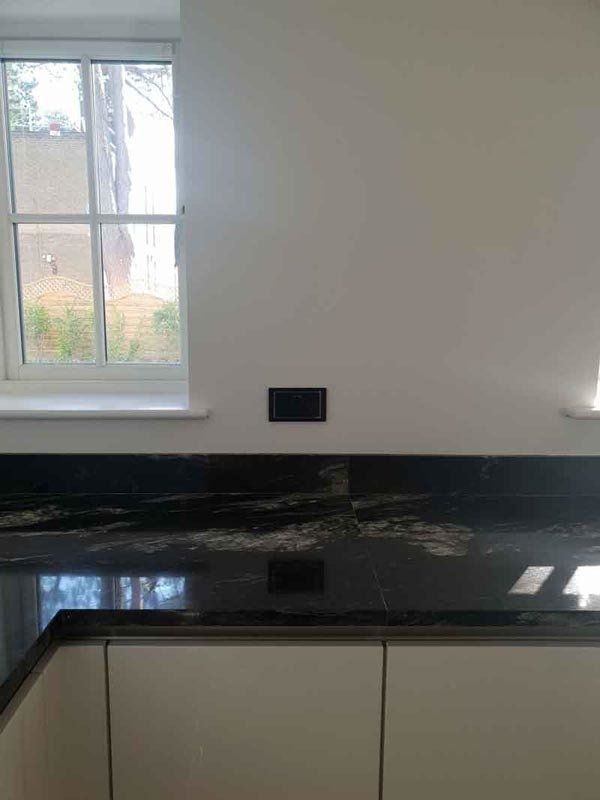 Professionally installed Decorative twin socket in kitchen  in Leicestershire