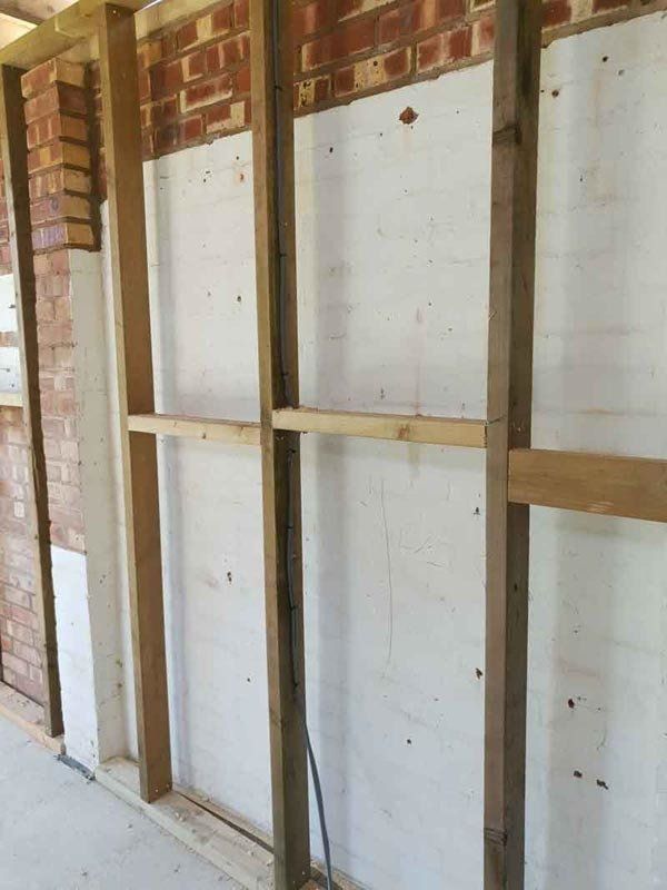 cables clipped for new ring mains