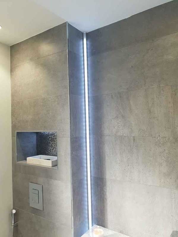 LED in bathroom installed by expert electricians 786 Electricals