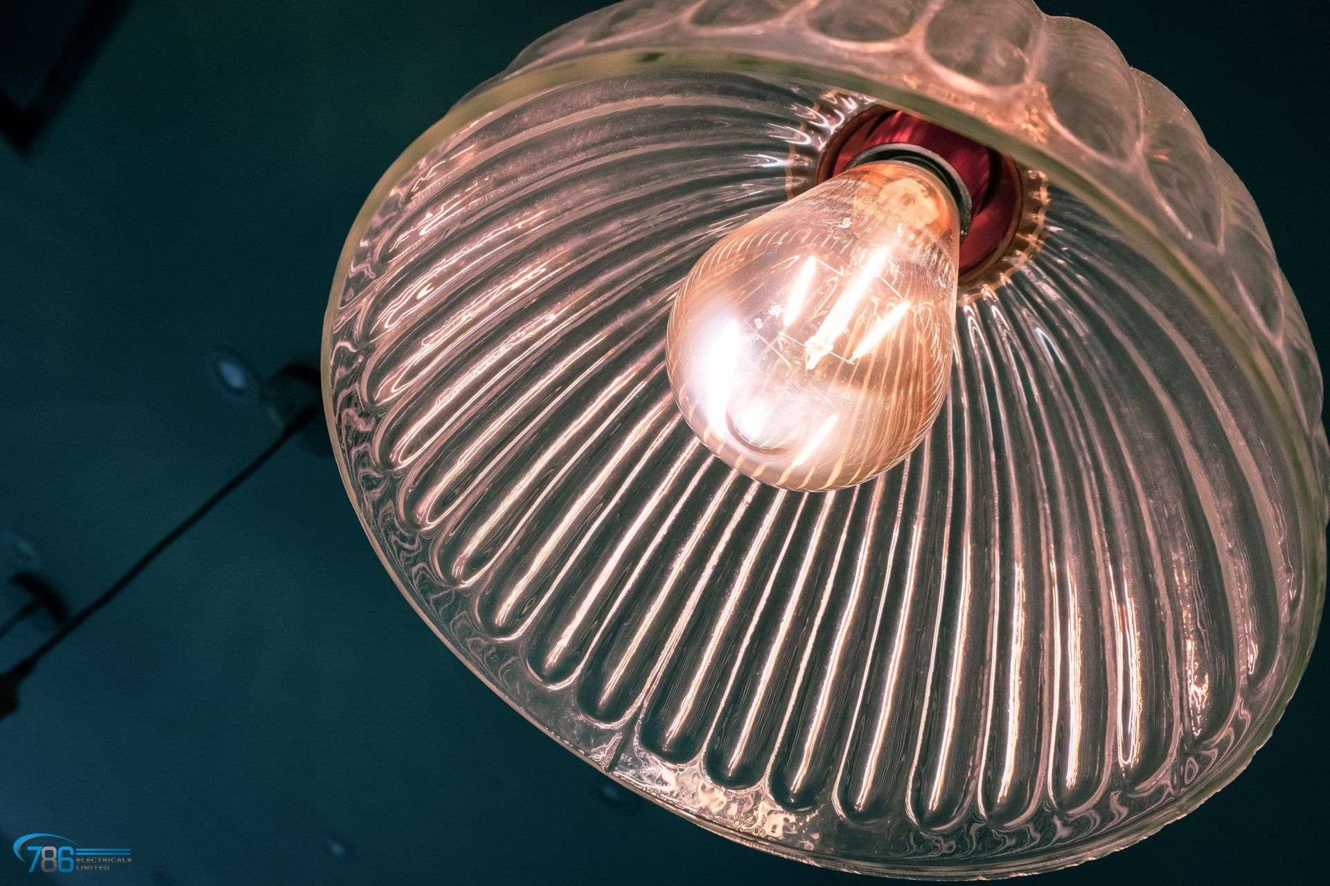 Close-up of Industrial lighting in commercial outlet