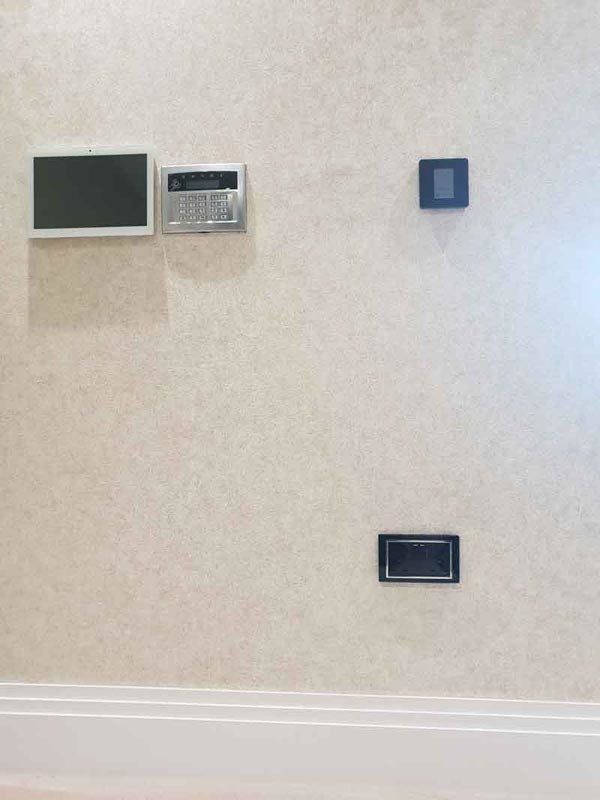 Professionally installed Wall socket and security system  by electrical contactors in Leicestershire