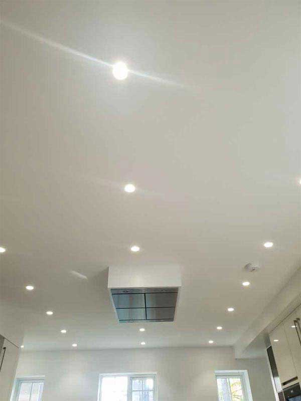 LED downlight installation Astro LED 55 installed by electrical contractor