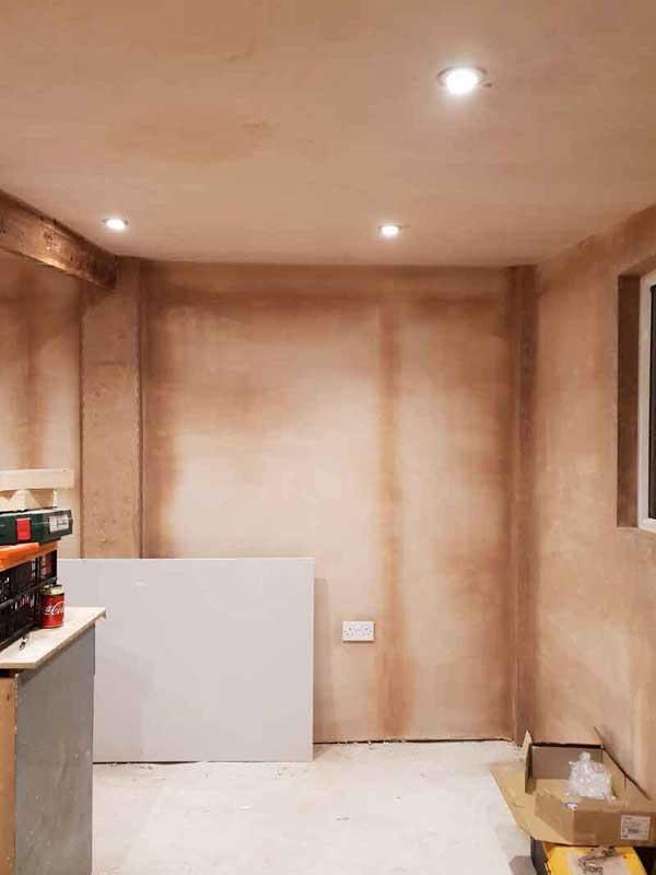 Electrical contractor Lights and electrical outlet installed