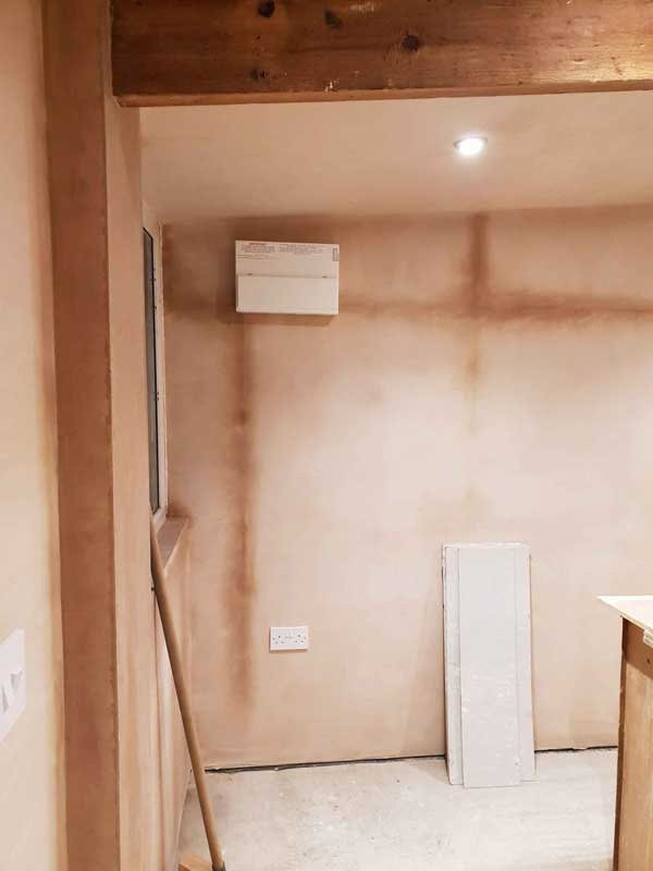 wall outlet and ceiling light installed in Leicester